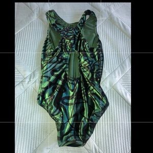 Beautiful Green Velvet Leotard
